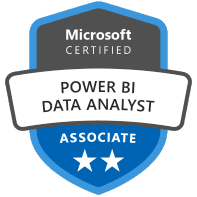 Power BI certification badge for data visualization