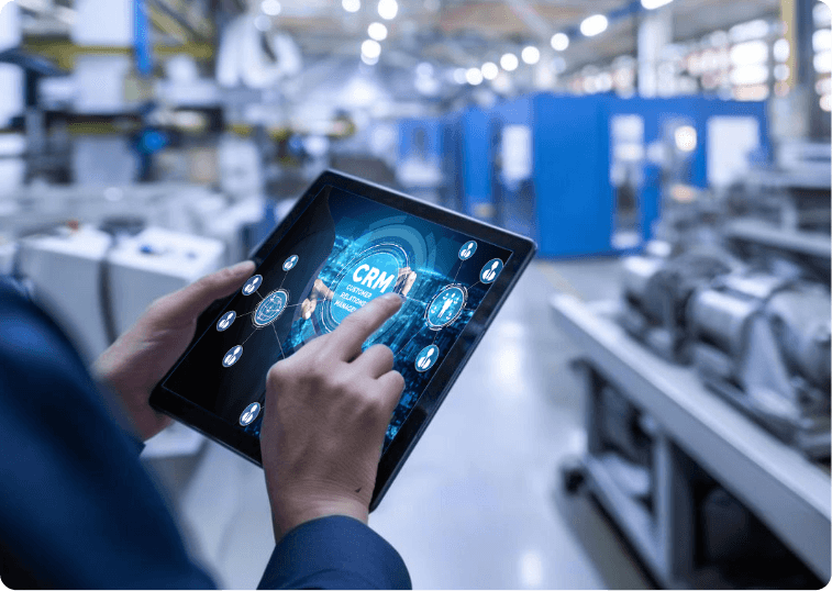 User interacting with Microsoft Dynamics 365 CRM dashboard to improve customer engagement and relationship management using Alphavima’s CRM Solutions.